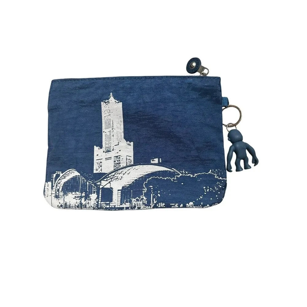 Kipling Makeup Bag/Pouch Designed for EVA AIR - Blue Travel, Vacay Cruise